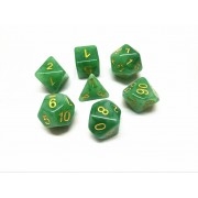 Jade dice set 4/6/8/10/10s/12/20 - 7 Dice