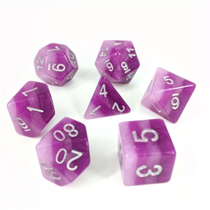 Purple Gradients dice 4/6/8/10/10s/12/20 - 7 Dice