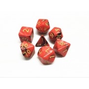 Red+Black blend color dice set 4/6/8/10/10s/12/20 - 7 Dice