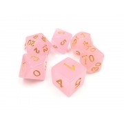 Pink Translucent Glitter Dice Set 4/6/8/10/10s/12/20 - 7 DiceGreen Transluent Glitter Dice Set