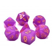 Purple Translucent Glitter Dice Set 4/6/8/10/10s/12/20 - 7 DiceGreen Transluent Glitter Dice Set