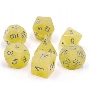 Yellow Translucent Glitter Dice Set 4/6/8/10/10s/12/20 - 7 DiceGreen Transluent Glitter Dice Set