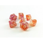 Transparent blend dice set 4/6/8/10/10s/12/20 - 7 DiceGreen Transluent Glitter Dice Set