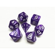 Purple pearl dice set 4/6/8/10/10s/12/20 - 7 Dice